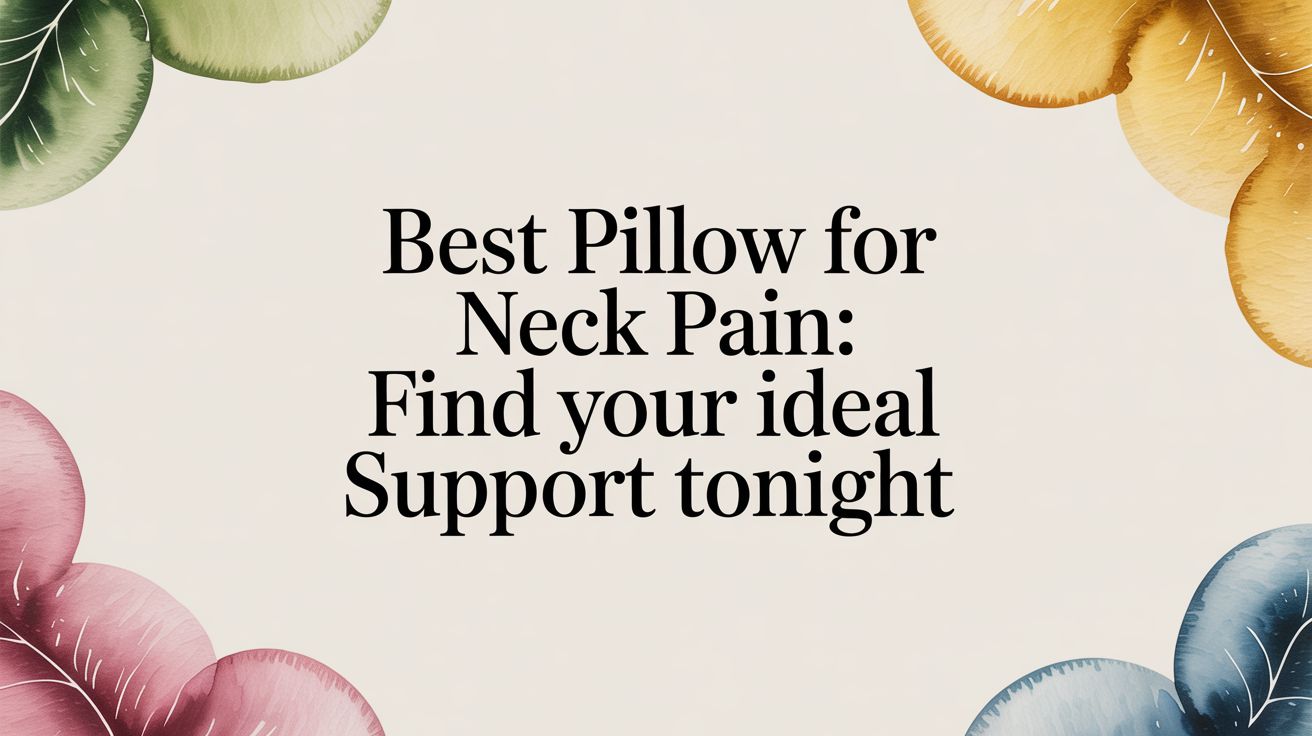 Finding the Best Pillow for Neck Pain: A Guide to Clarity and Support