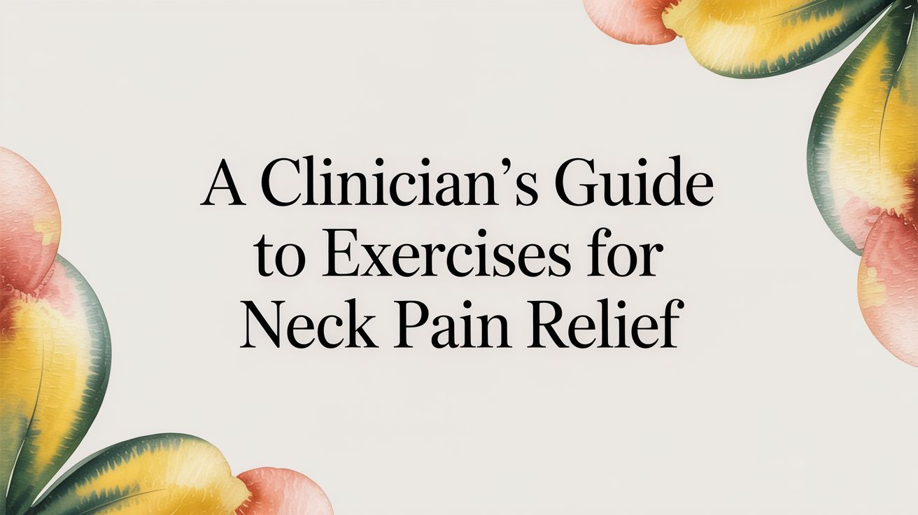 Exercises for Neck Pain Relief: A Calm, Measured Approach