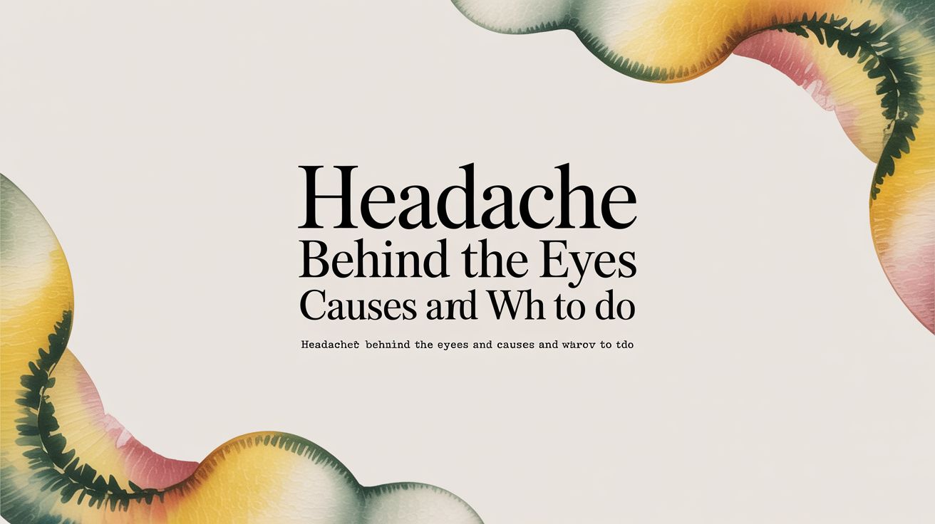 Headache Behind The Eyes: A Clearer Look at the Causes