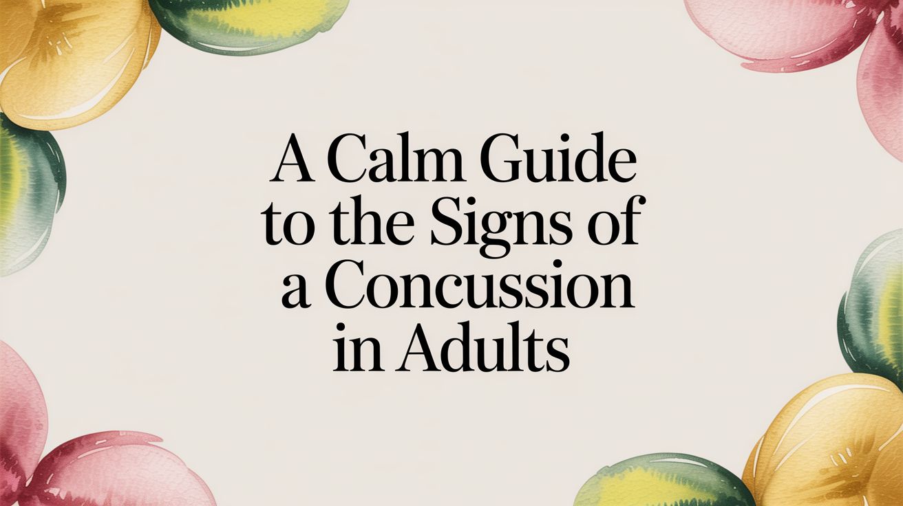 A Calm Guide to the Signs of a Concussion in Adults